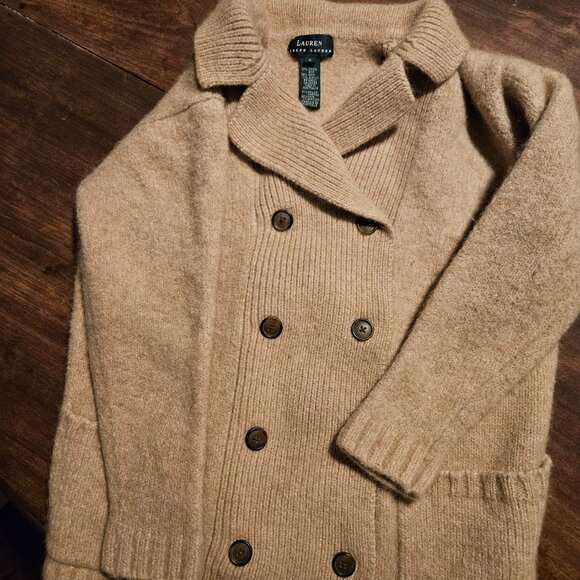 Ralph Lauren chunky double breastfed cardigan sweater - Picture 3 of 5